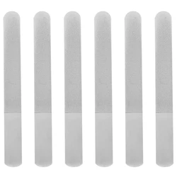 6 Pieces Stainless Steel Nail File Double-Sided Diamond Nail File Metal Nail File Manicure File For Family And Travel