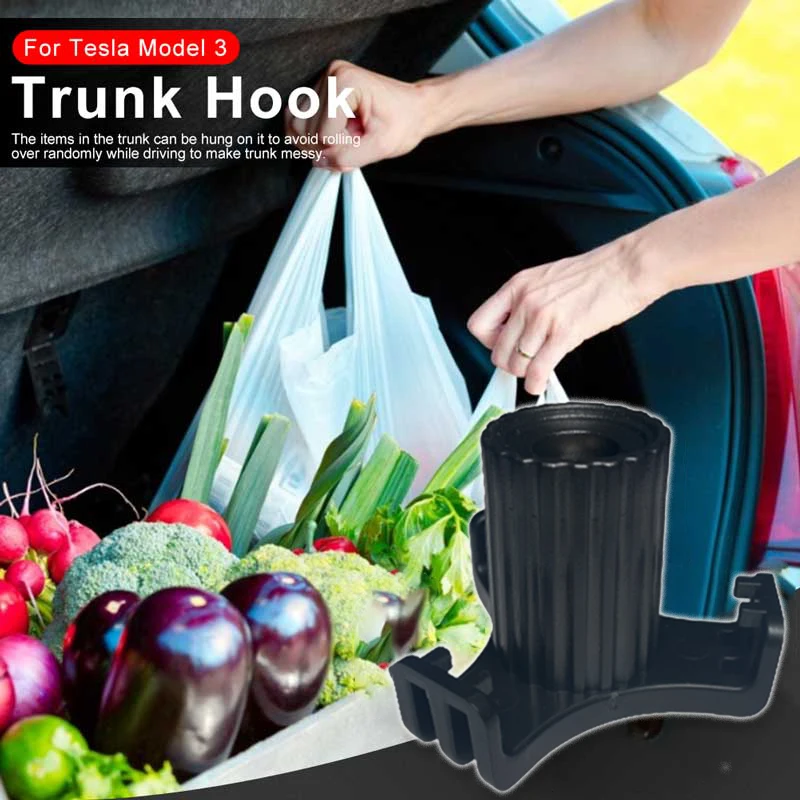 

Trunk Hook Car Accessories Pendant Trunk Grocery Bag Hook Luggage Compartment Glove Bag Hook 2PCS For Tesla Model 3 2018-2024