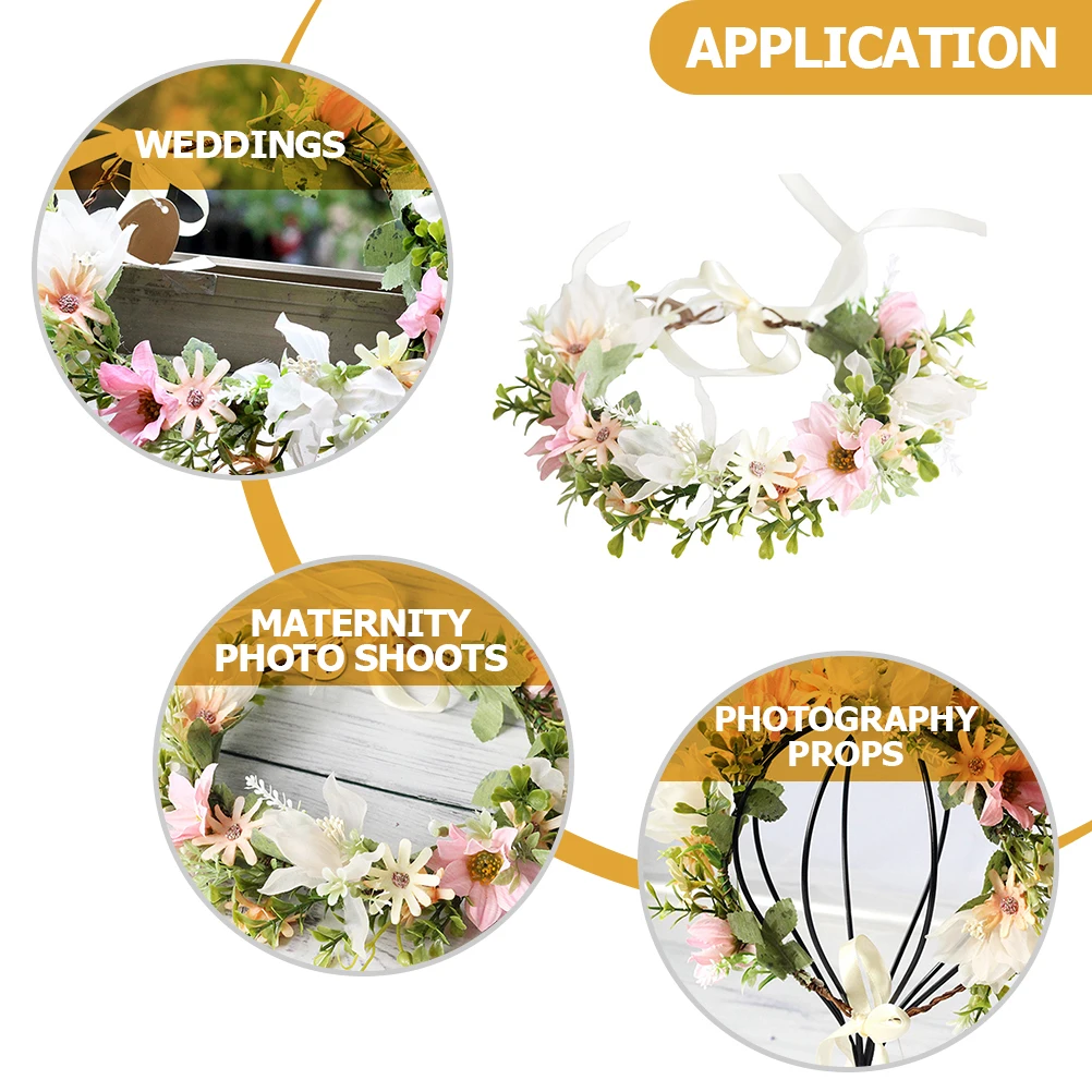 

Floral Headpiece Bridal Headb s Wedding Flower Headb Decorative Bride Accessories Silk Fabric PP Lightweight Comfortable Design