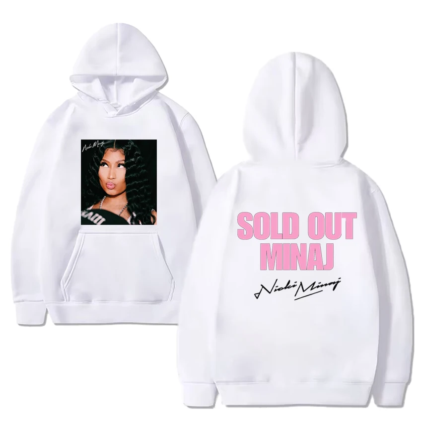 Nicki Minaj Rapper Album Pink Friday 2024 print Hoodie Men Women Hip Hop Fashion Sweatshirt Unisex Fleece Long sleeve pullovers