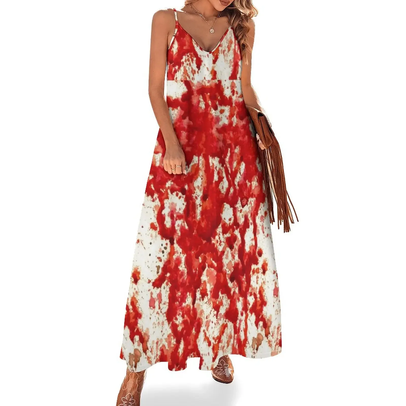 

Blood Splatter Sleeveless Dress women clothes evening dress ladies Woman clothing