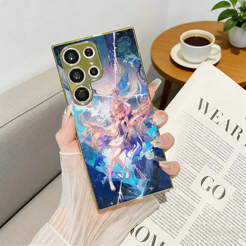C-CartethyiaS Phone Case Luxury Electroplated Metal Frame Phone Case for Samsung S25 S24 S23 Ultra Slim Cover