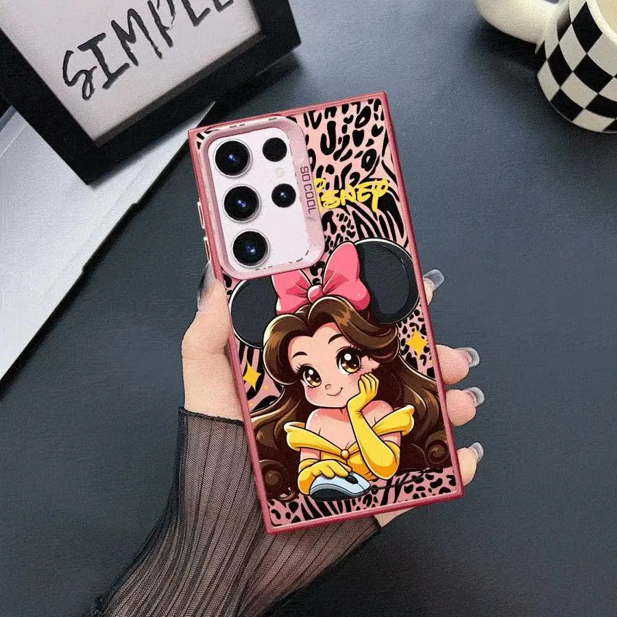 Disney Princess Phone Case for Samsung Galaxy S24 Ultra S23 Ultra S20 S23 FE S22 S20 Plus S21 Note 20Ultra Luxury Cover