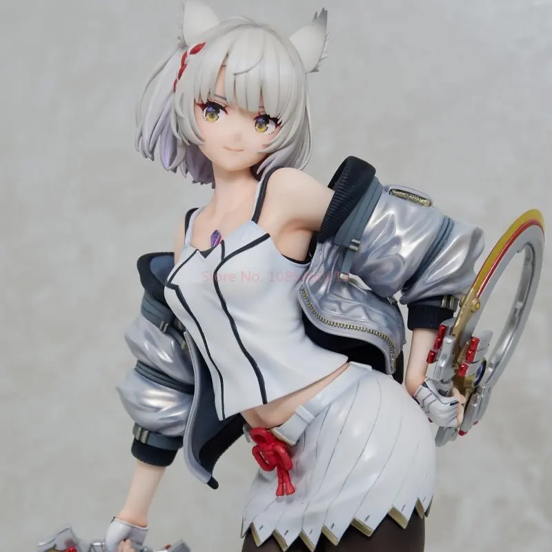 Adorable Figura Coleccionable de Mio Estilo Anime con Lindas Orejas de Bestia - Exquisito Modelo de Estatua de una Popular Serie de Juegos de Rol de Fantasía Épica