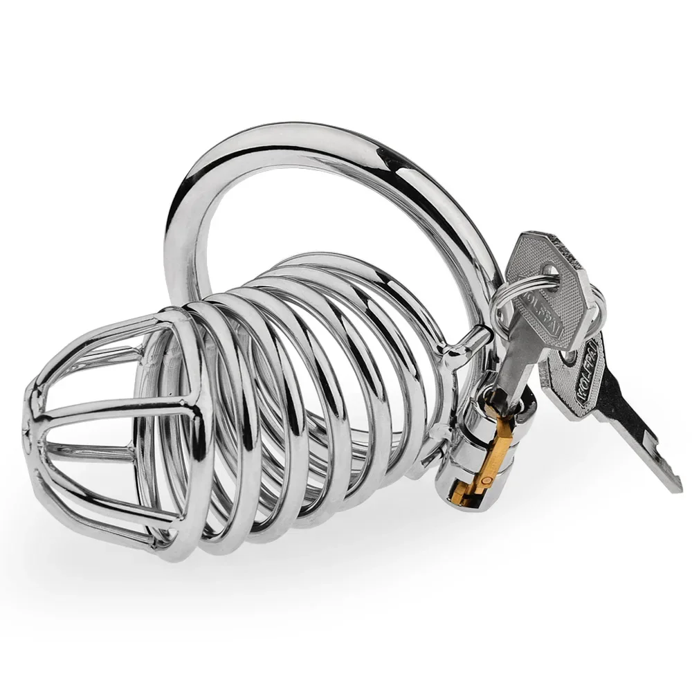 Male Chastity Devices Stainless Steel Big Cock Cage with Removable Urethral Catheter BDSM Sex Toys for Men Metal Penis Lock