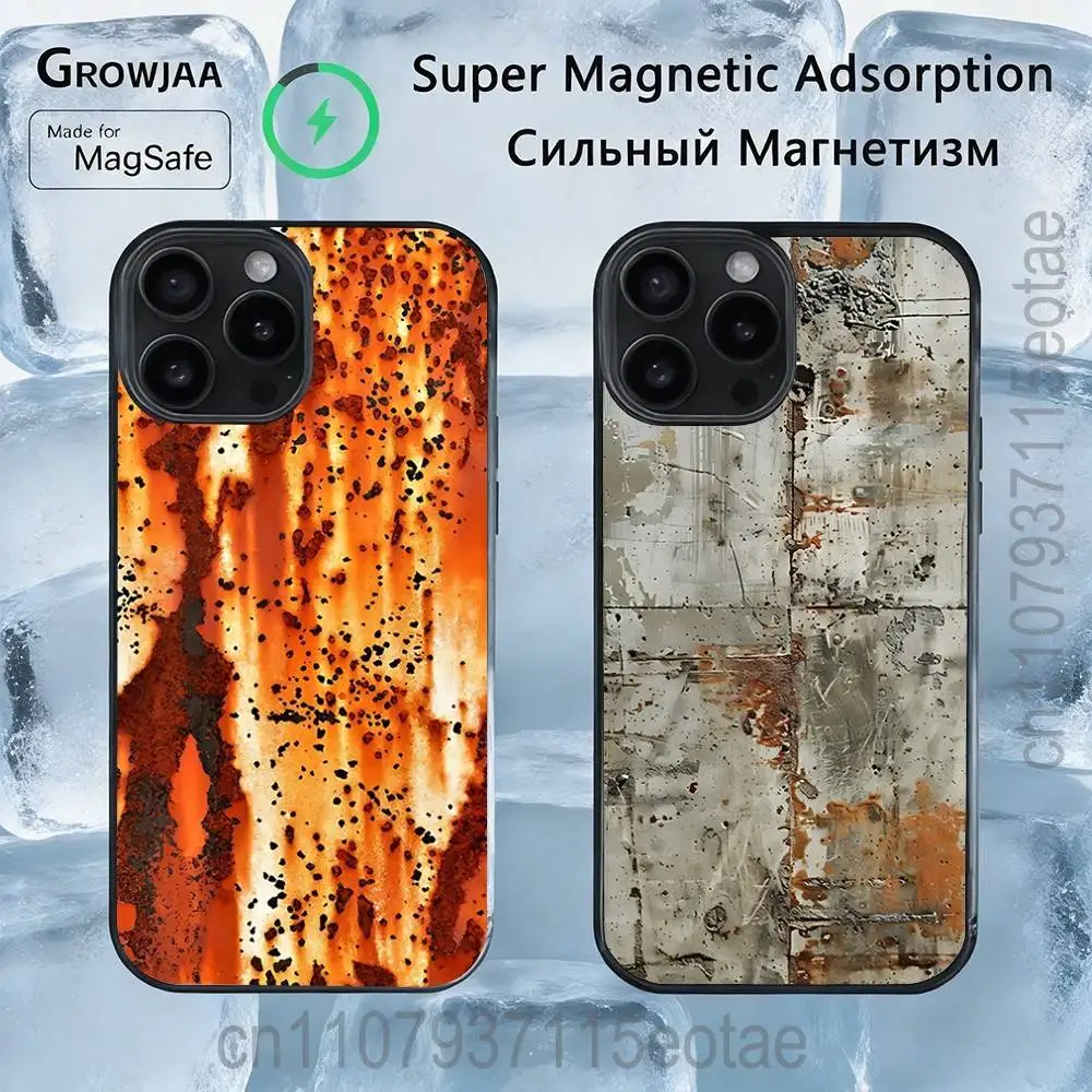 

Retro Industrial Style Rusty walls Magnetic Case: Compatible with IPhone 17,16,15,14,13,12,11,Pro,Max,Plus,Mini,SE4,E