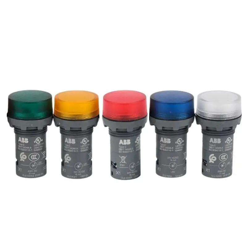 

Светодиодный индикатор ABB CL2-502R CL2-502G CL2-502C CL2-502Y CL2-502L, сигнальная лампа 24В AC/DC для электрических панелей управления