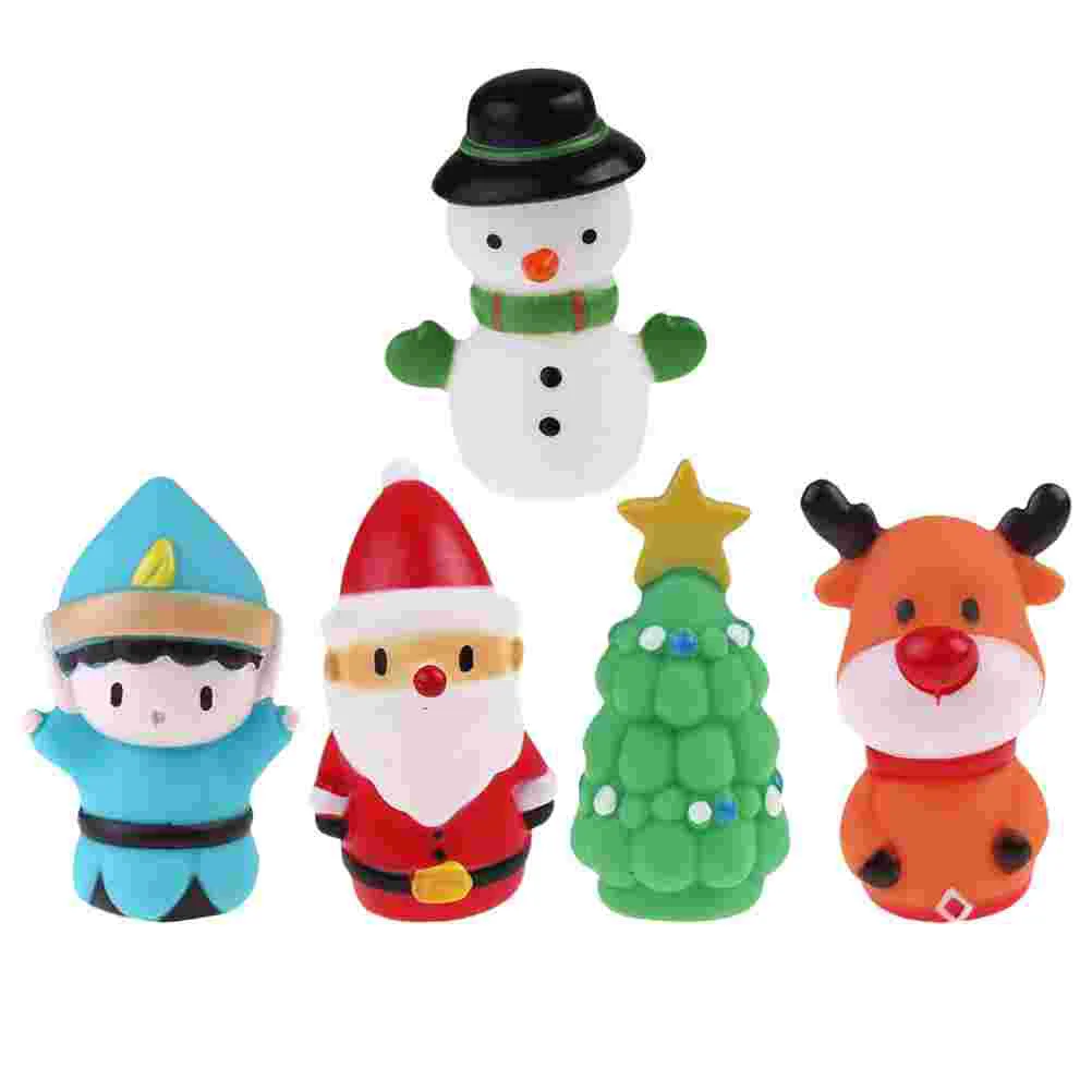 5 Pcs Christmas Finger Cots Kids Puppet Toy Plaything Baby Cover Children Puzzle