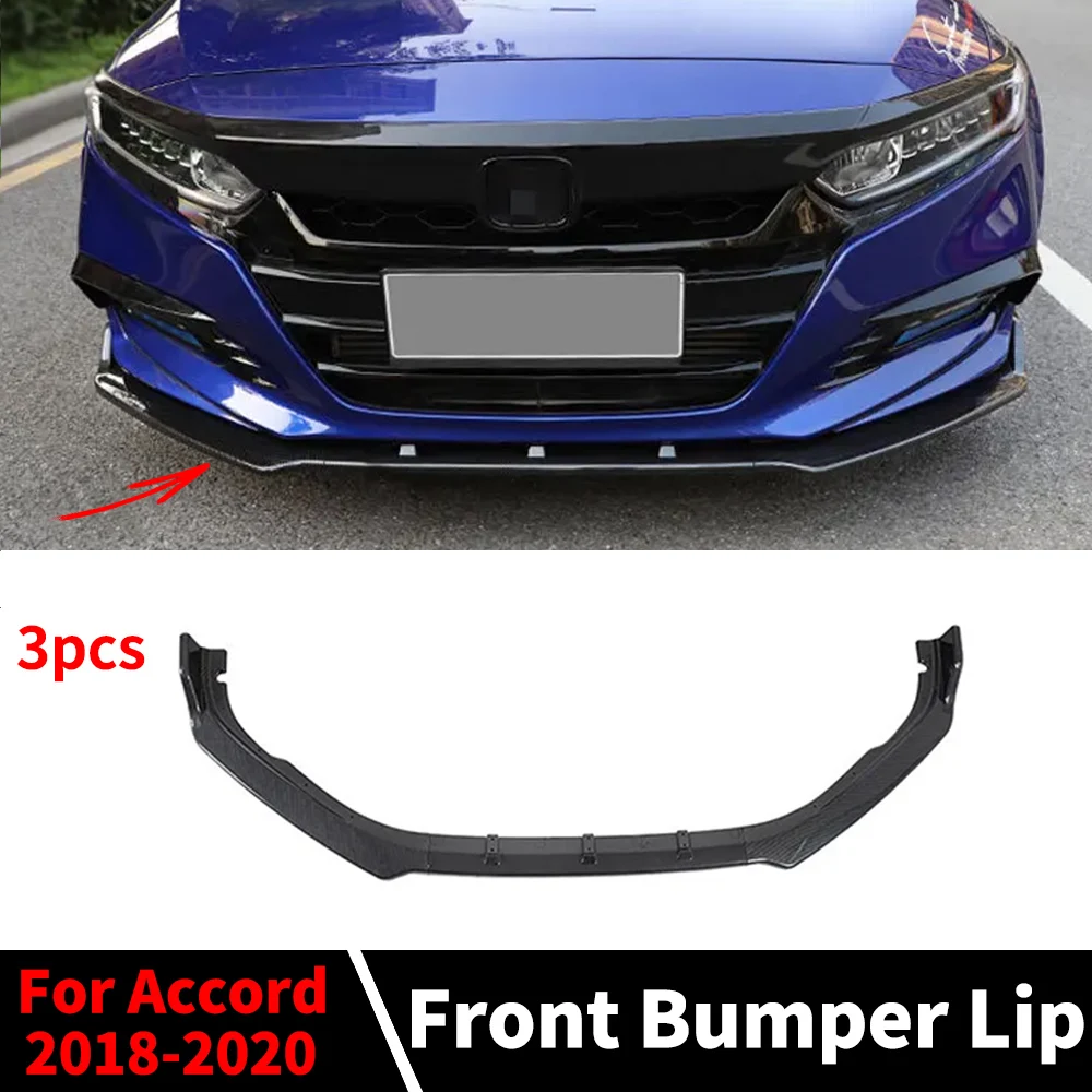 

Front Bumper Lip Cover Chin Air Deflector Dam Splitter For Honda Accord 10th 2018-2020 Tuning Accessories Modification Parts
