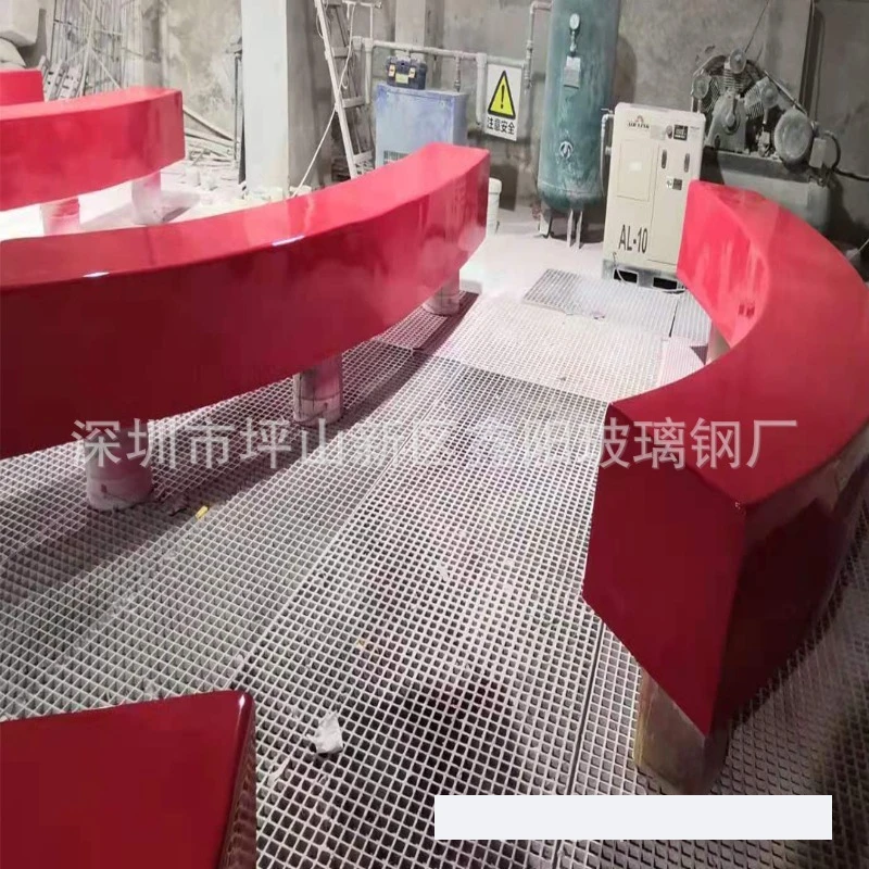 FRP leisure chair circular arc combination strip waiting stool shopping mall park school tree pool stool customization
