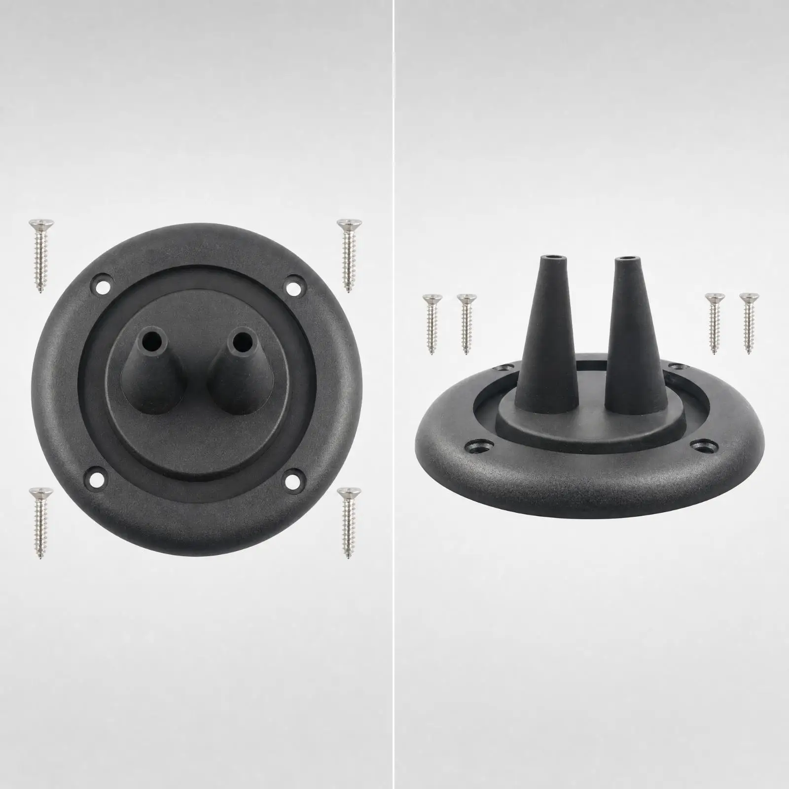 Double Cable Grommet Flexible Two-Channel Cable Grommet Weather-Resistant for Boat Owners, Marine Electricians, RV Exterior