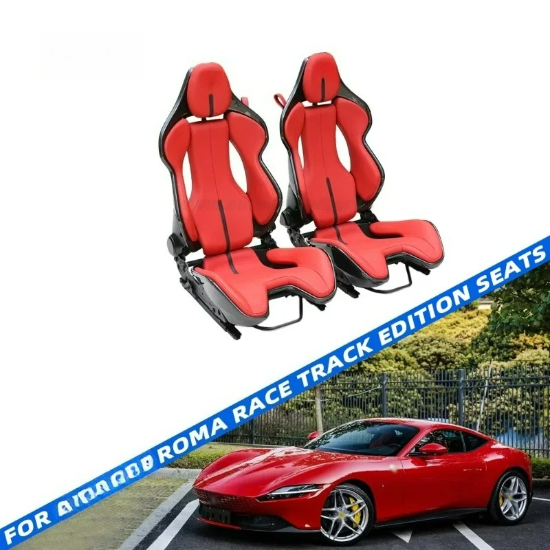 Durable FORFerrari Roma Manual Adjustable Racing Seat Carbon Fiber Leather