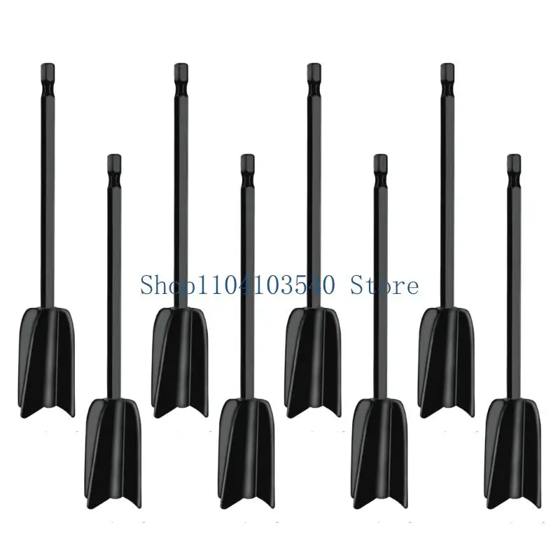 02DC 8Pcs High Efficiency Paint Mixer Sticks Mixing Paddle For DIY Projects And Professional Use Plastic Construction