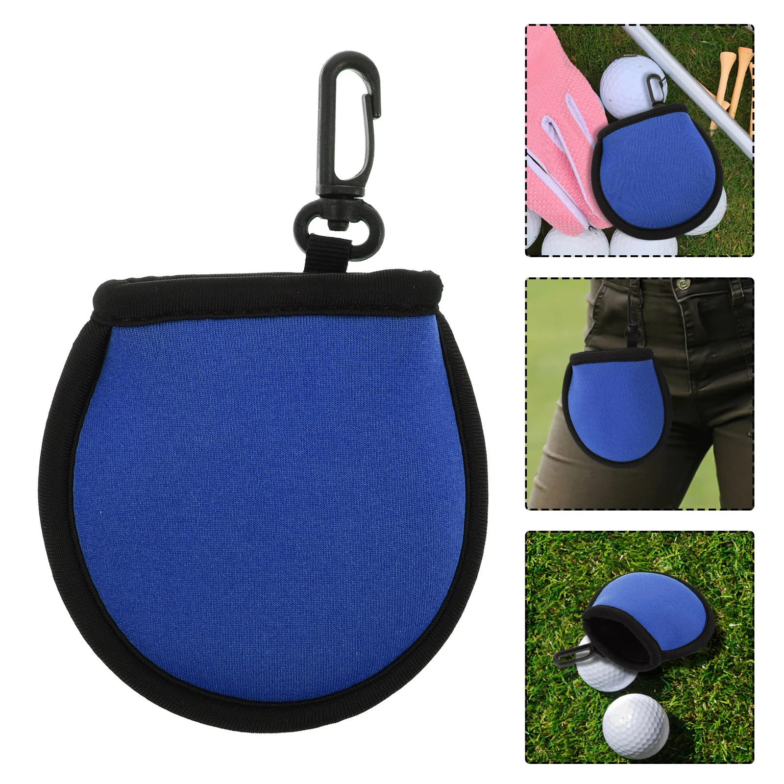 

Golf Set Practice Bag Golfs Ball Protector Rubber Professional Golfing Pouch Accessory for Men Blue Portable Holder