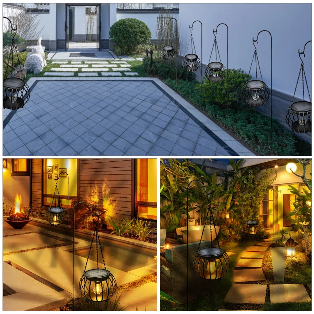 

1Pcs Solar Lantern Light Outdoor Hanging Iron Pumpkin Landscape Lamp Decorative Outdoor Light Solar Lantern Decor