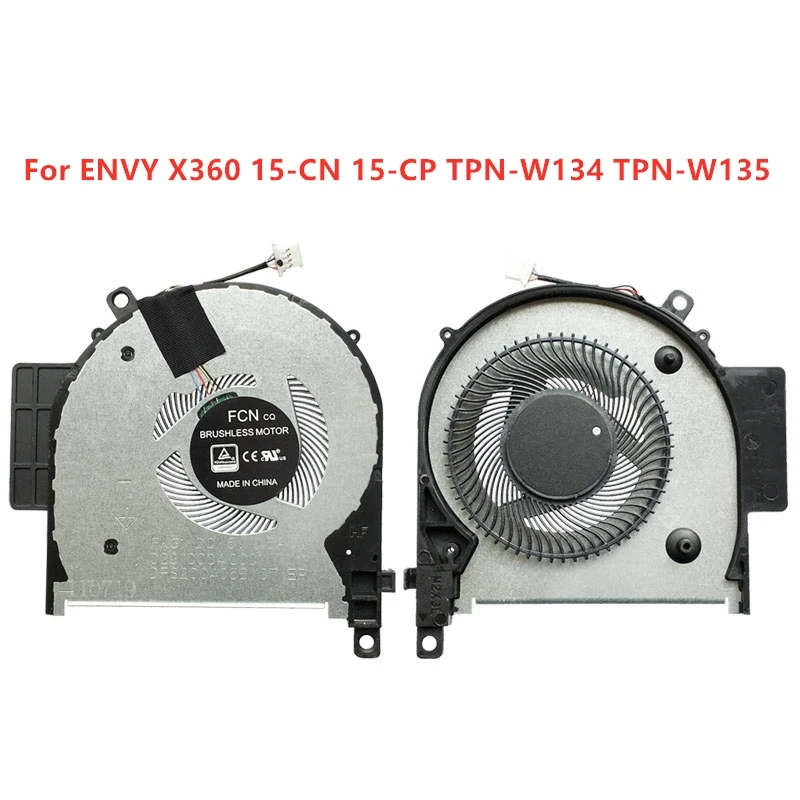 Brand New Original Laptop CPU GPU Cooling Fan For HP ENVY X360 15-CN 15-CP TPN-W134 TPN-W135