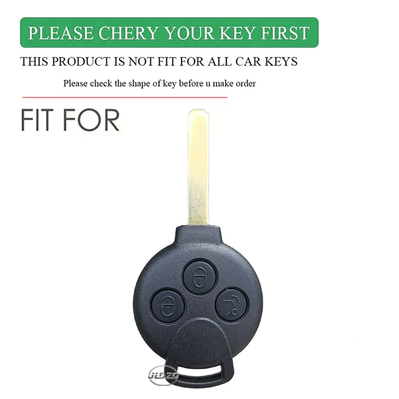 Silicone Car Key Case Cover For Mercedes-Benz Smart Fortwo 451 2007-2013 Remote Key Shell Keychain Car Accessories