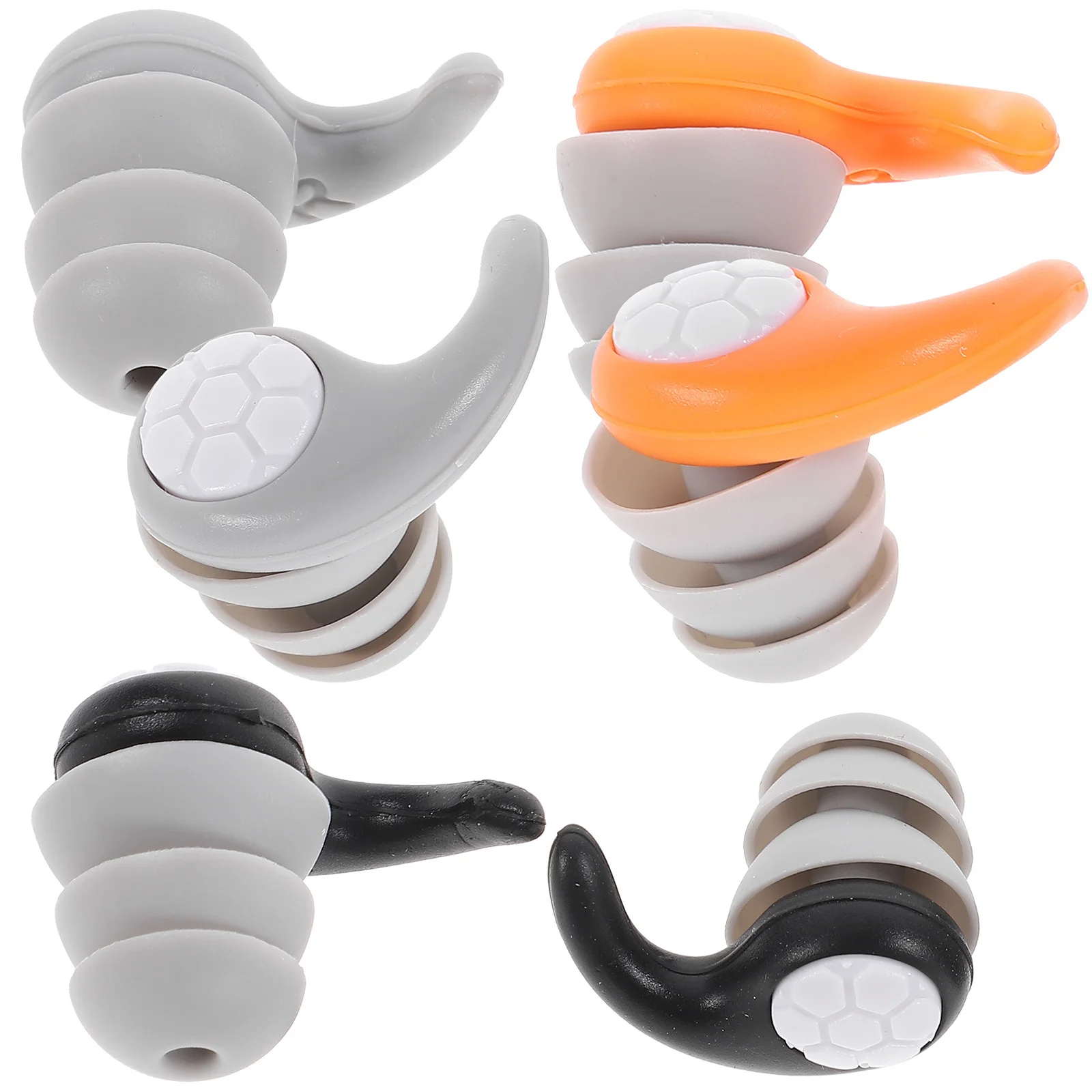 3 أزواج من سدادات الأذن المقاومة للصوت، سدادات أذن من السيليكون قابلة لإعادة الاستخدام للنوم والسباحة والحفلات الموسيقية بصوت عالٍ وحماية إلغاء الضوضاء #6