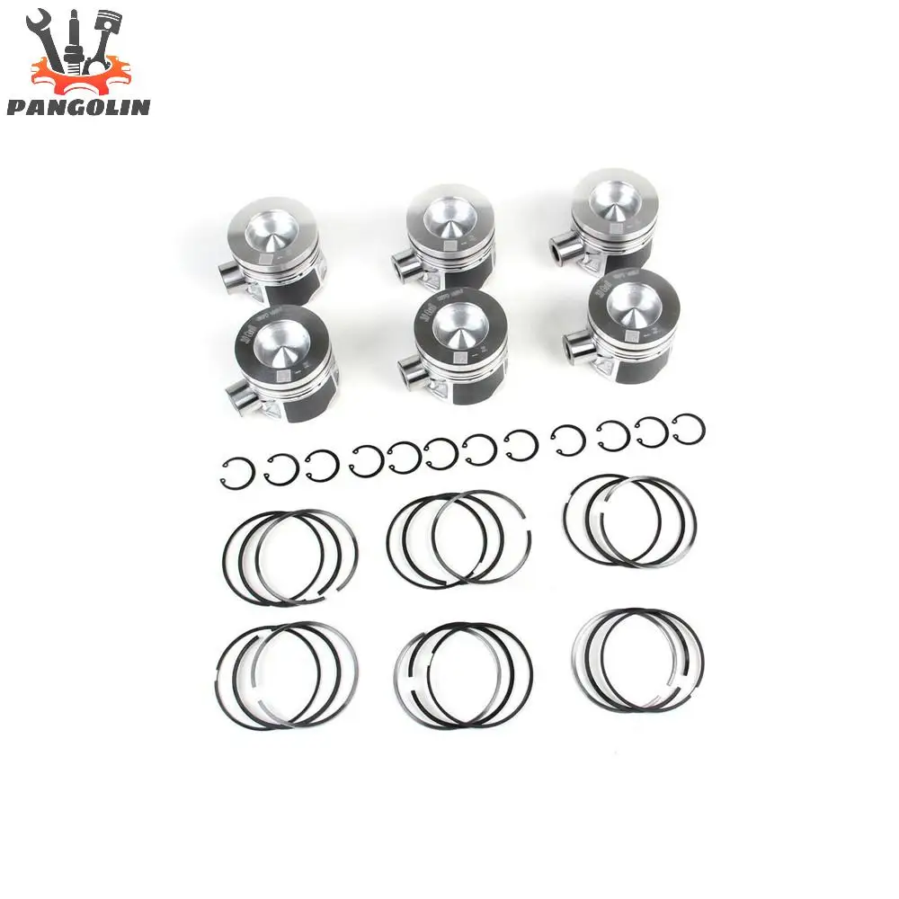 6pcs New Pistons Rings Set Φ83.01mm for VW Touareg Phaeton Audi A4 A6 Q5 Q7 3.0 TDI Diesel 059107065DF 059107065BS 059198151K