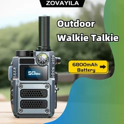 Public network 4G outdoor walkie-talkie with infrared laser compass two-way flashlight global walkie-talkie 6800 mah battery