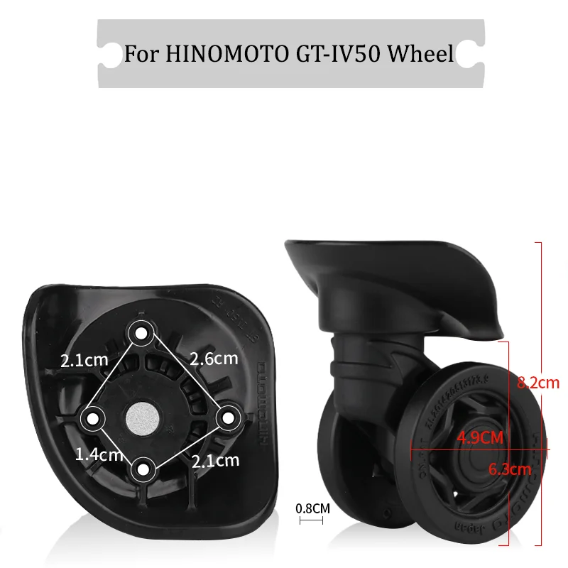 For HINOMOTO GT-IV50 Universal Wheel Replacement Suitcase Rotating Silent Smooth Convenient Shock Absorbing Accessories Wheels