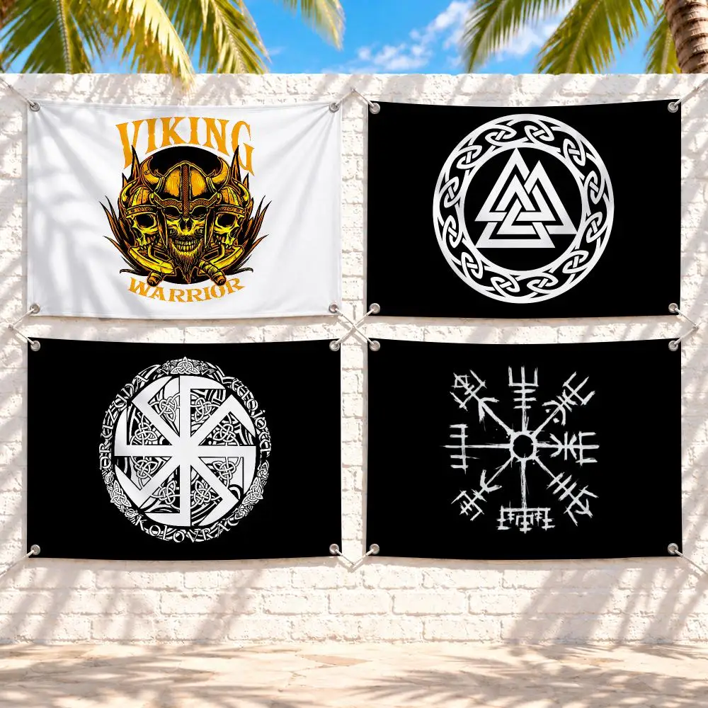 The Viking Hammer Of Thor Flags Tapestry Decorative Suitable For Outdoor Camping Family Parties And Garden Walls Gift