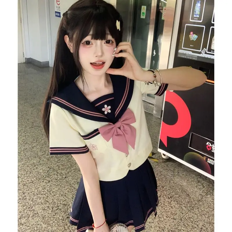 Harajuku Original Jk Uniform Sailor Suit Authentic Japanese College Style Summer And Autumn Basic Student Middle Clothes Sweet