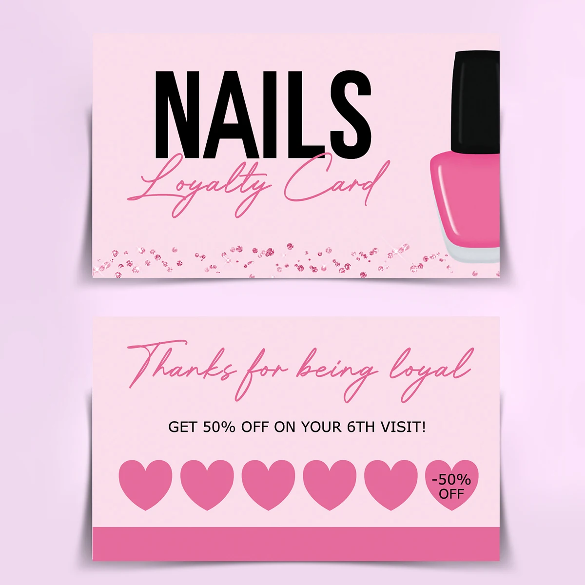 50Pcs Nails Card Salon Manicurist Nails Business Card Press On Nail Discount Loyalty Cards Wholesale