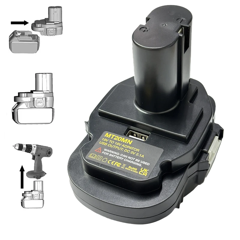 

MT20MN Battery Adapter 18V Lithium Battery Converter Power Tool Accessories For Makita Replacement Adapter Converting Battery
