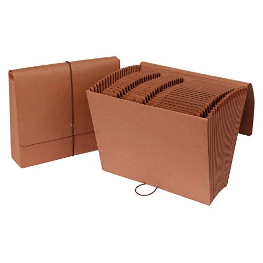 

21 Pocket A-Z Expanding File, File Organizer for School, Home and Office, Durable, with Pockets, Letter Size, Red Rope 75711