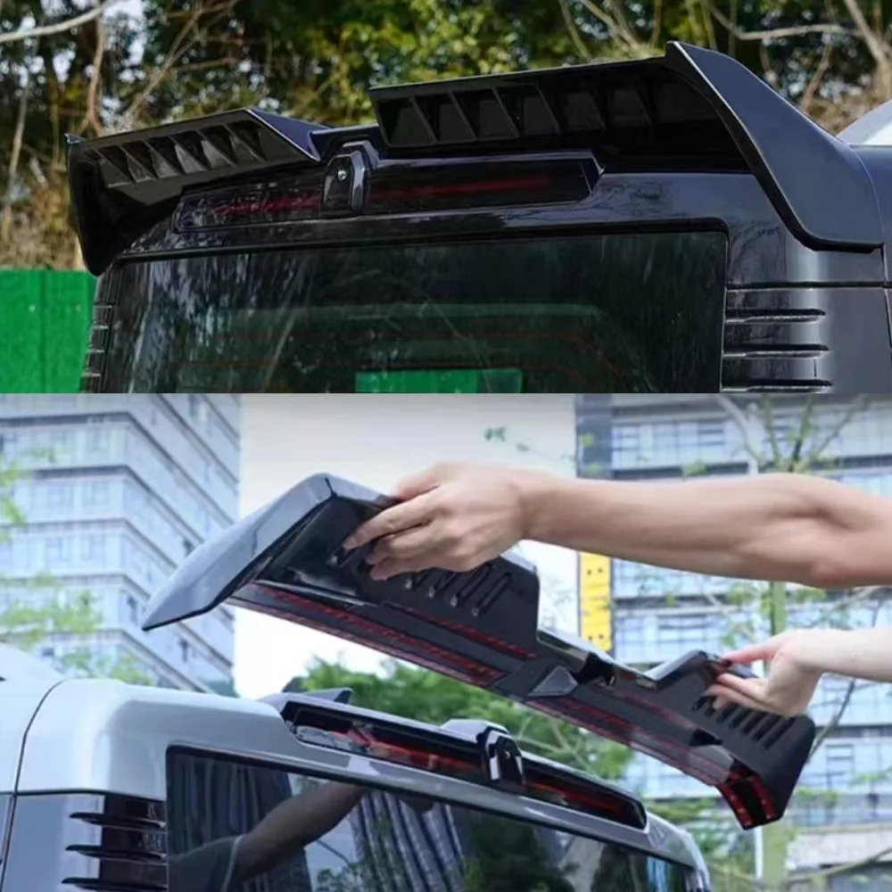 For 2023-2024 Models Chery Jetour Rear Roof Trunk Lid Spoiler Bright Black ABS Material Car Exterior Tail Wing Tuning Accessory