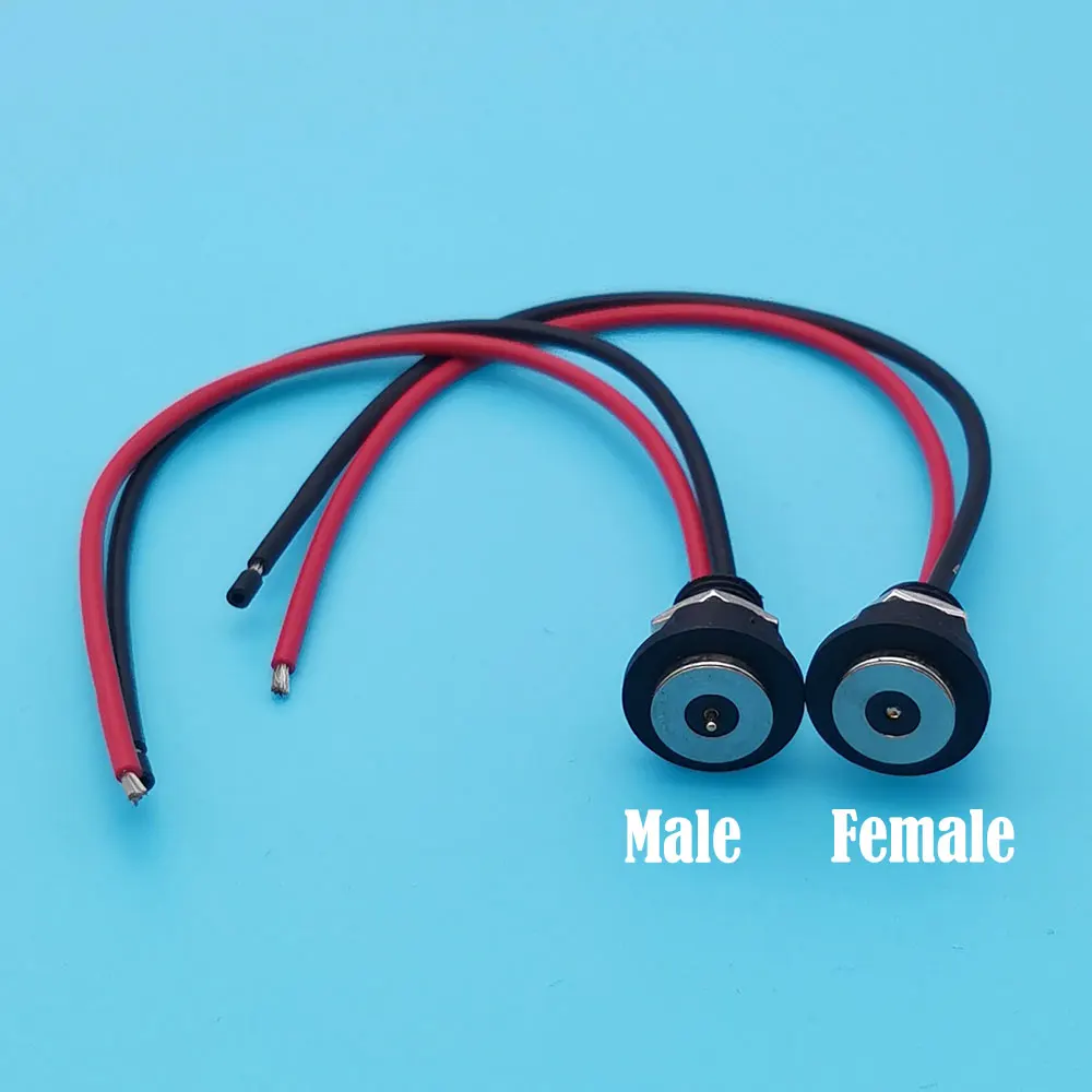 New Magnet Connector Circular Male Female DC Power Socket Screw Thread Pogopin Magnetic Connector