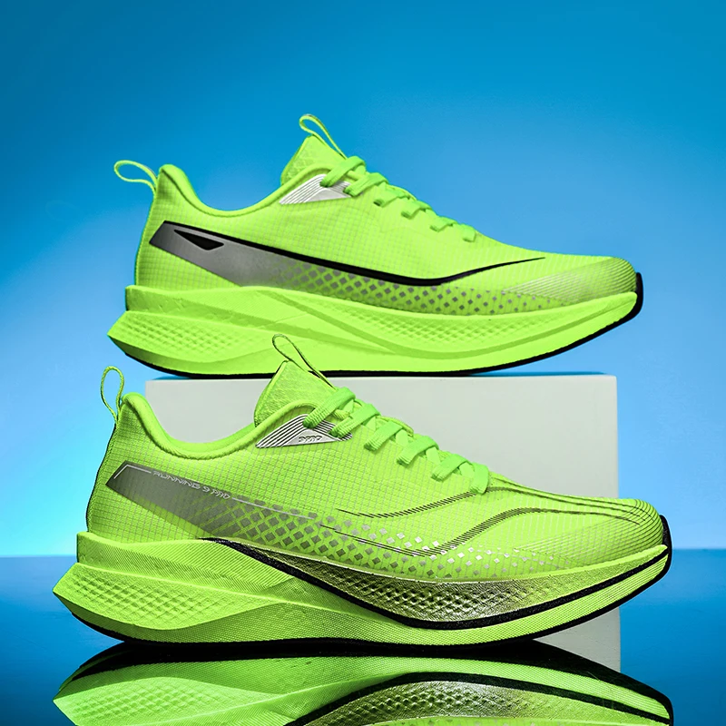 

Autumn Hot Selling Lace Up Mens Womens Sports Shoes Shock-absorbing Balance Running Shoes Fashionable Lightweight Walking Shoes