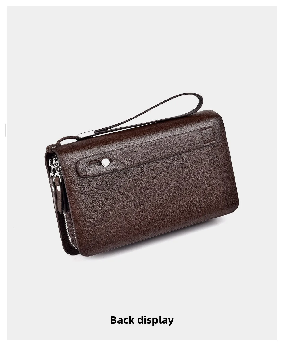 This Casual Men's Long Business Wallet Is Designed with A Large Capacity, Double Zipper Clutch and Multiple Compartments