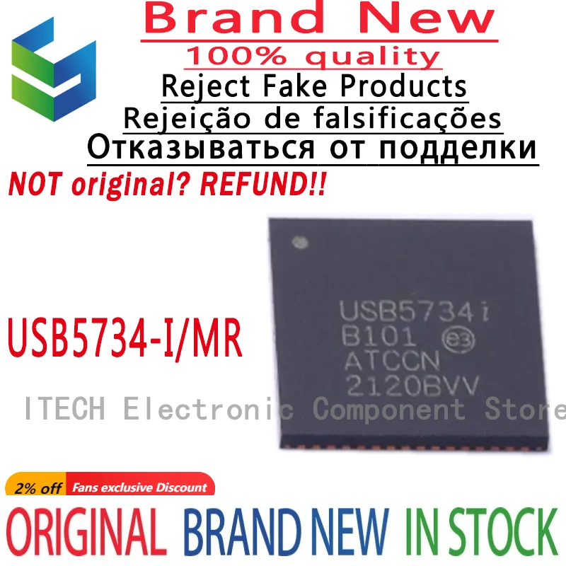 

1PCS Original USB5734I USB5734-I/MR QFN64 New In Stock