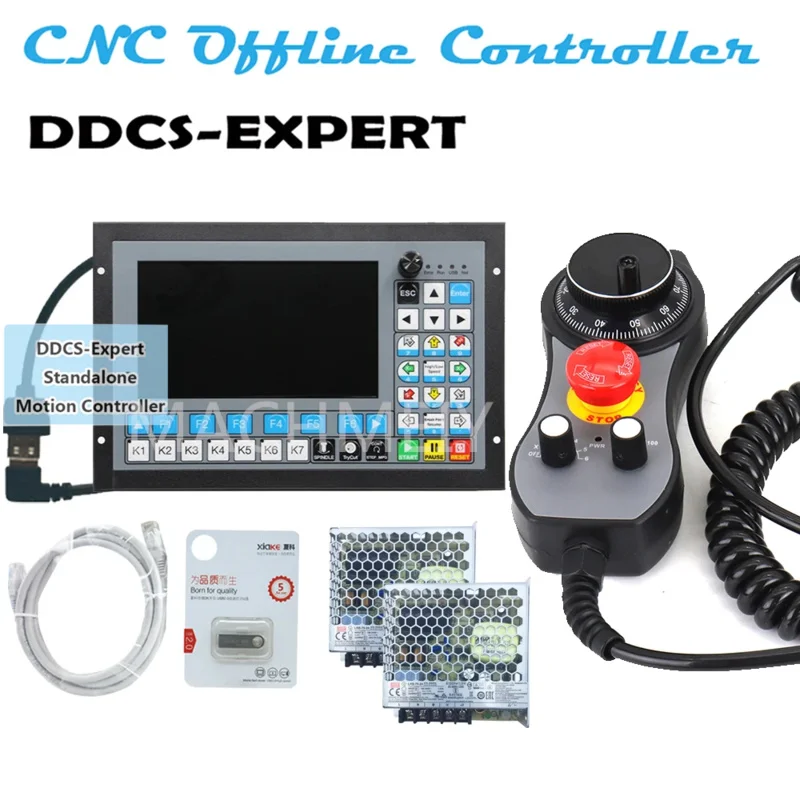 CNC Controller 3/4/5 Offline Control Compatible With Ddcsv3.1 6 Axis Emergency Electronic Stop Handwheel 75W24V DC