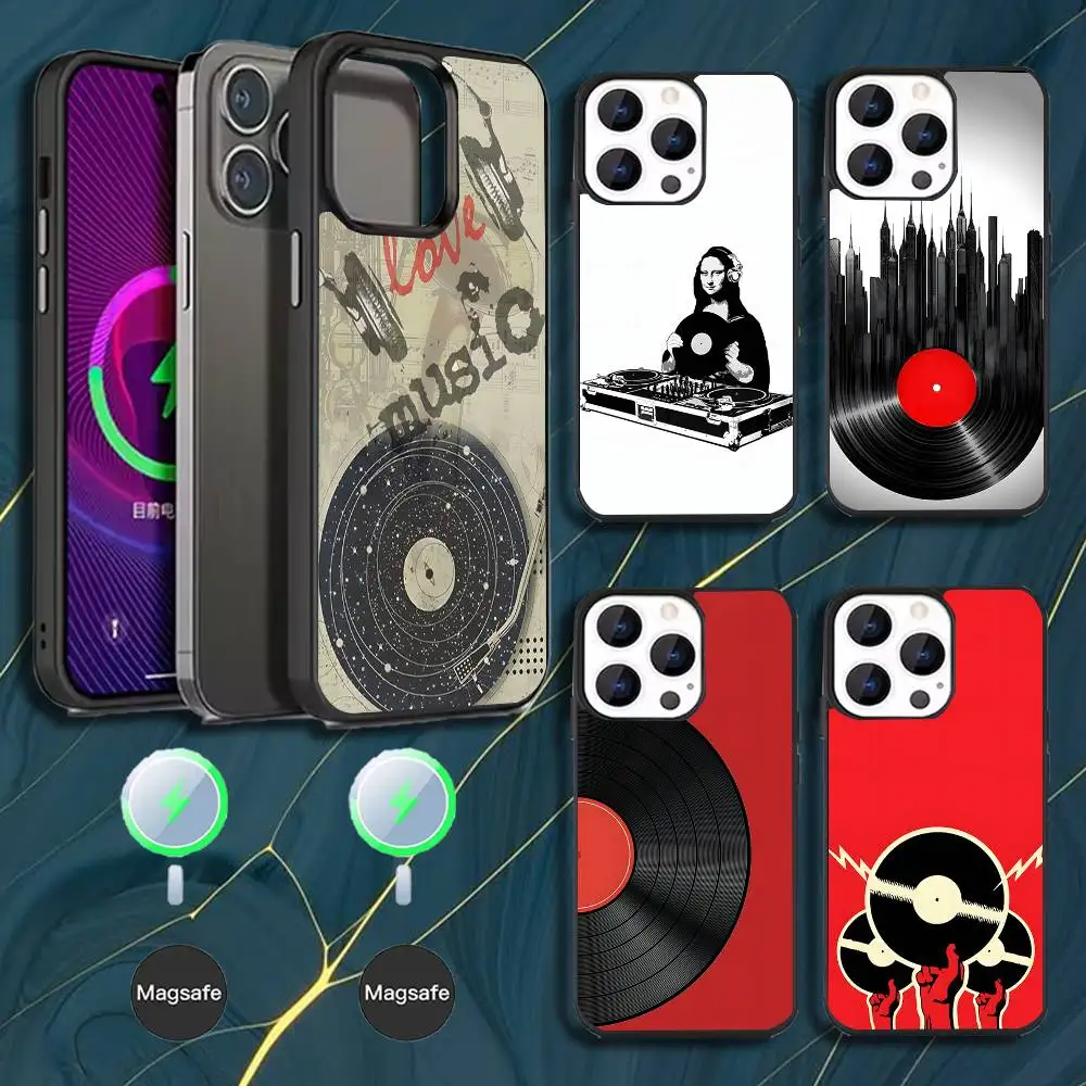 

Vinyl DJ Record Art Phone Case For iPhone 17,16,15,14,13,12,11,Pro,Max,Plus,Mini,Magsafe,Magnetic Wireless Charging Case