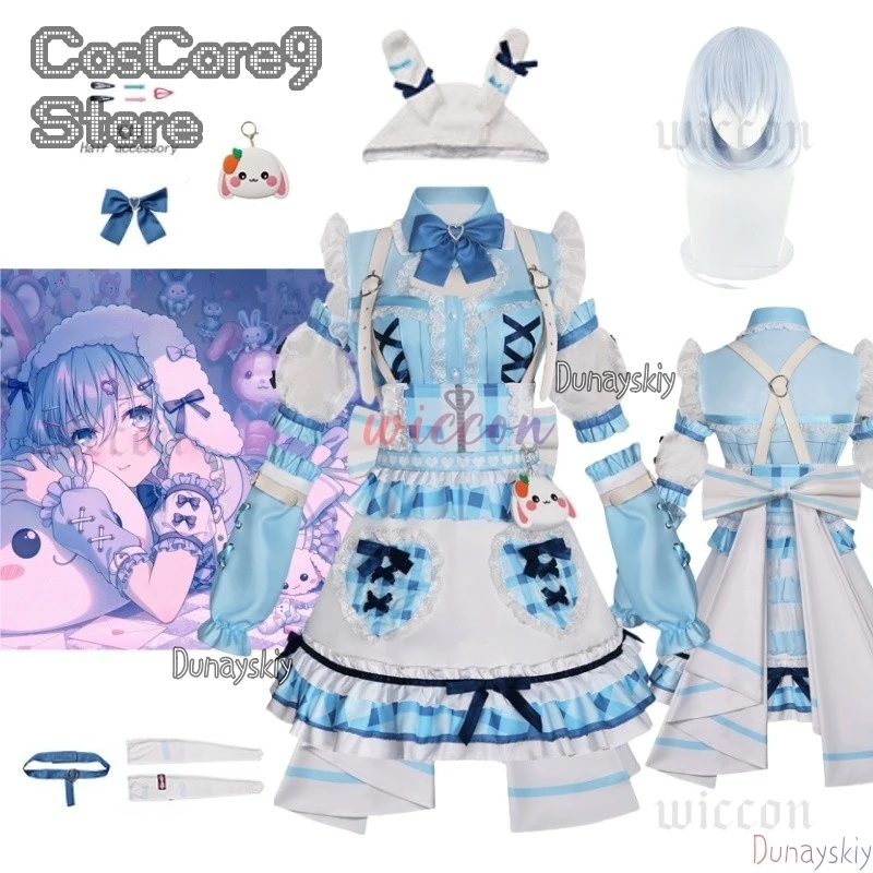 

BanG Dream! Girls Band Party! Kurata Mashiro Cosplay Costume Sweet Lolita Dress Wig Women Maid Uniform Halloween Carnival Suit