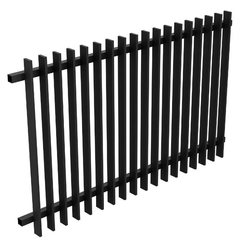 

Customized size Premium Outdoor Aluminum Steel Metal Vertical Blade Fence in Satin Black Gloss White dog playpen
