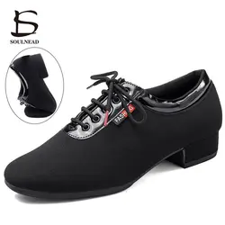 Zapatos de baile para hombre, zapatillas de baile latino de salón, Jazz, Tango, competición, práctica de Salsa, modernas, talla 38-46