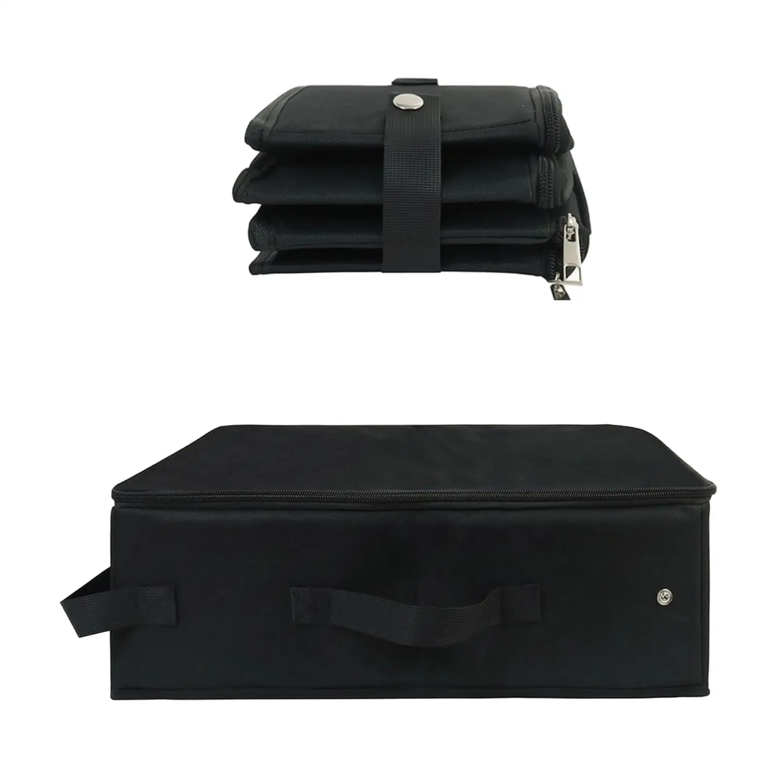 Portable Cat Litter Tray with Zippered Lid Foldable Waste Container for Road Trips and Holiday Travel