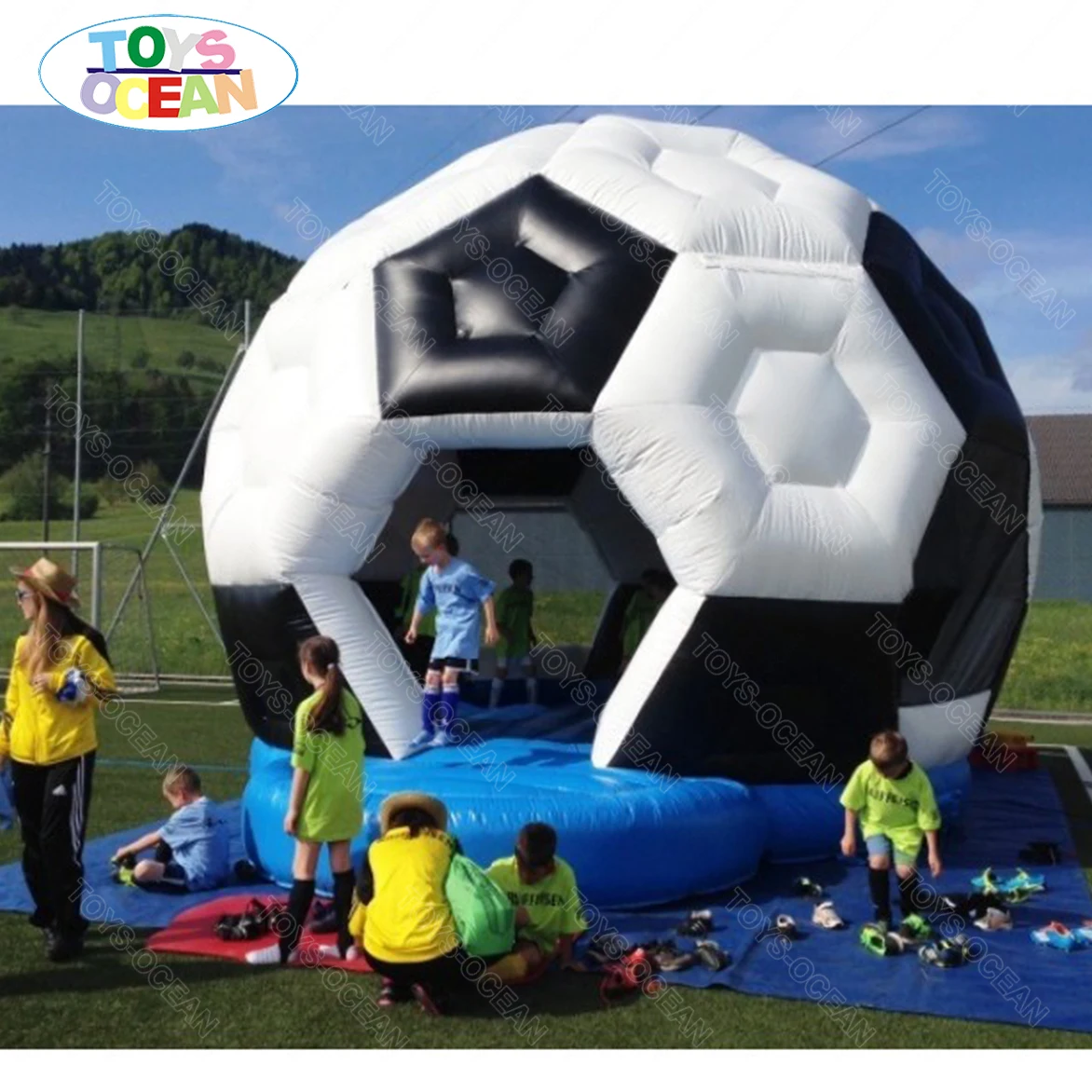 Kids Soccer Ball Bounce Inflatable Bounce House Castle