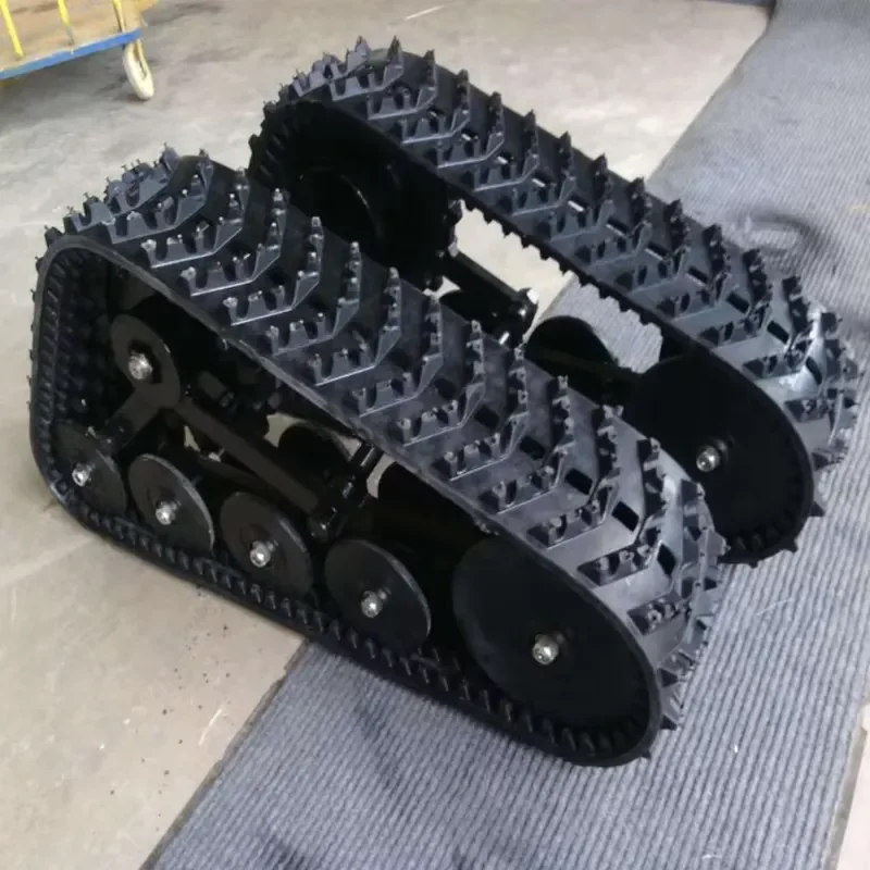 Global 255mm wide black snowmobile rubber track 255 * 72 * 30