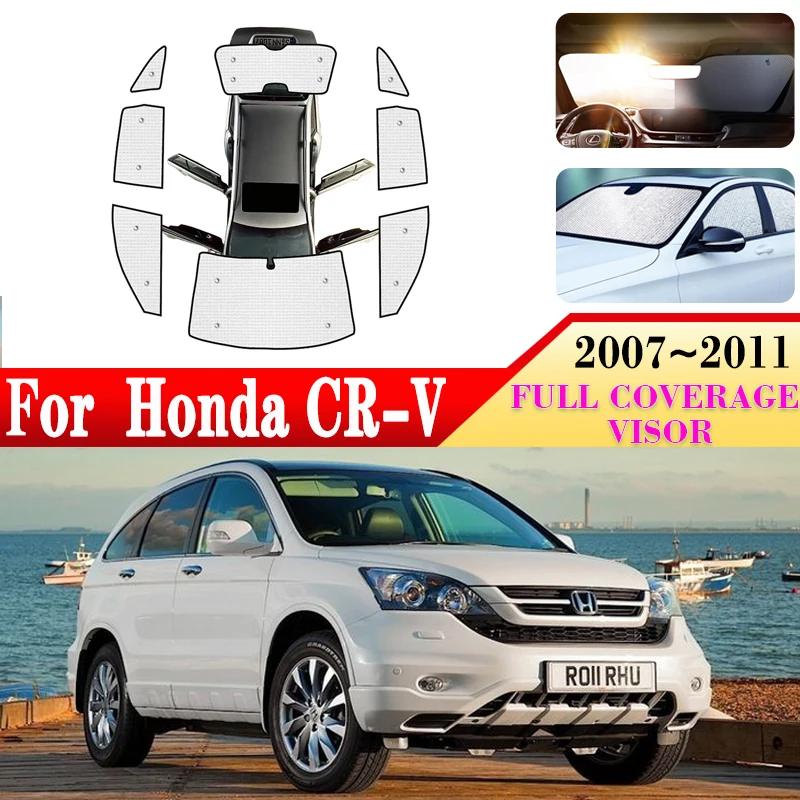 

Car Full Cover Visor For Honda CR-V CRV CR V 2007 -2011 2008 Accessories Windshield Side Window Anti-UV Sun Protection Sunshades