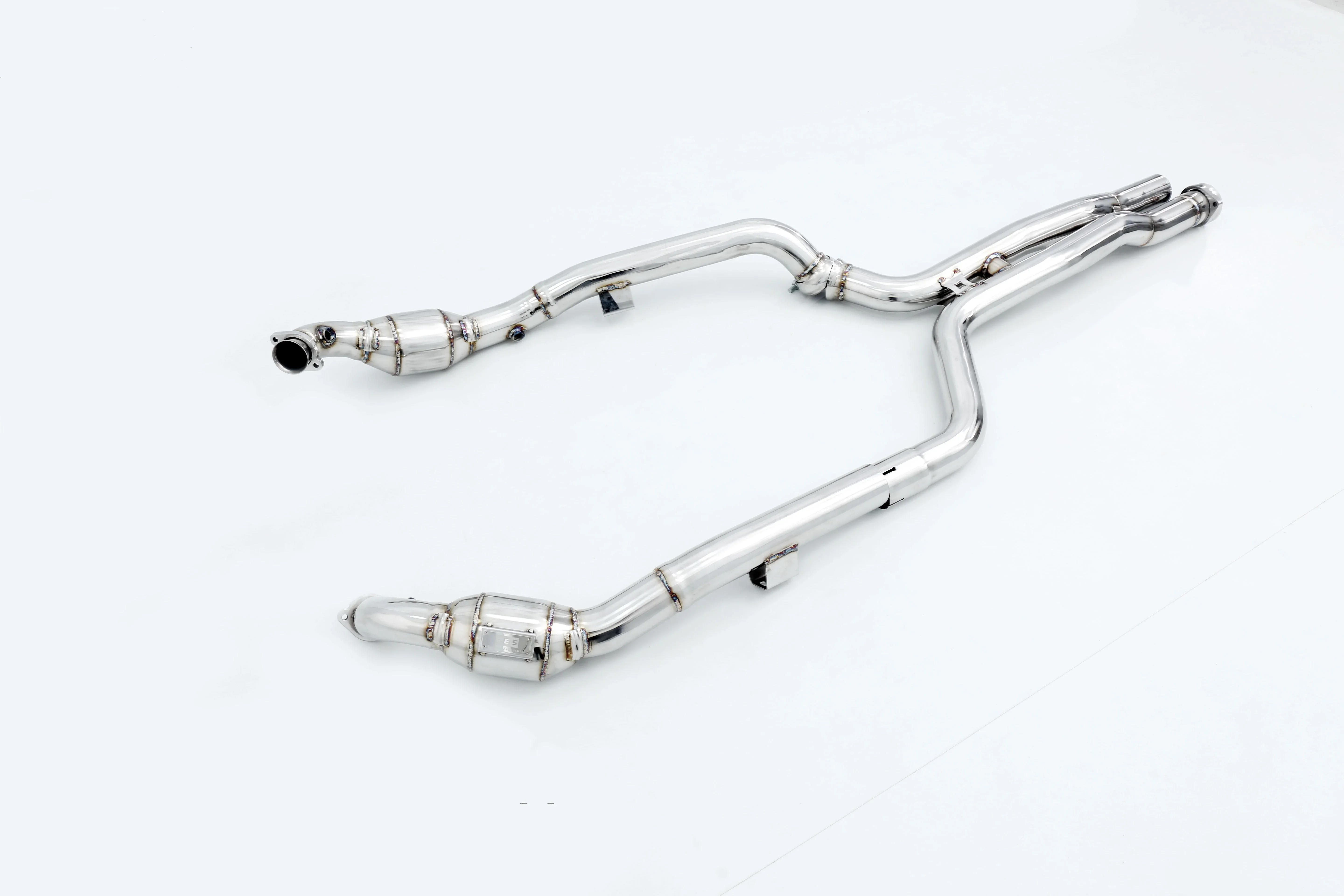 Factory Highflow Race Catless Decat Downpipe Heatshield for M156 6.2L C63 E63 S63 CLS63 CL63 ML63 Stainless Steel