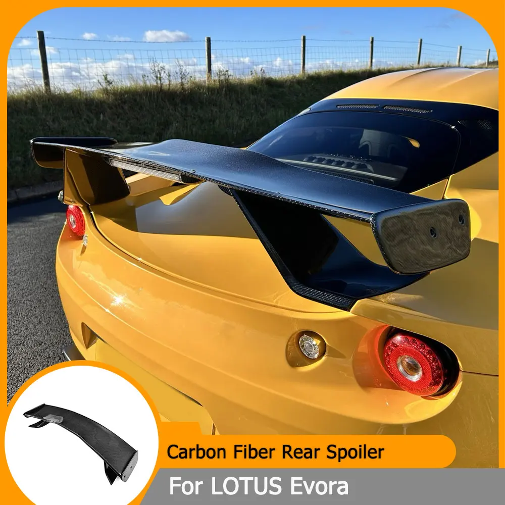 Alerón trasero para maletero para LOTUS Evora Base S Coupe de 2 puertas 2010-2016, alerón trasero de fibra de carbono para coche, ala grande personalizada