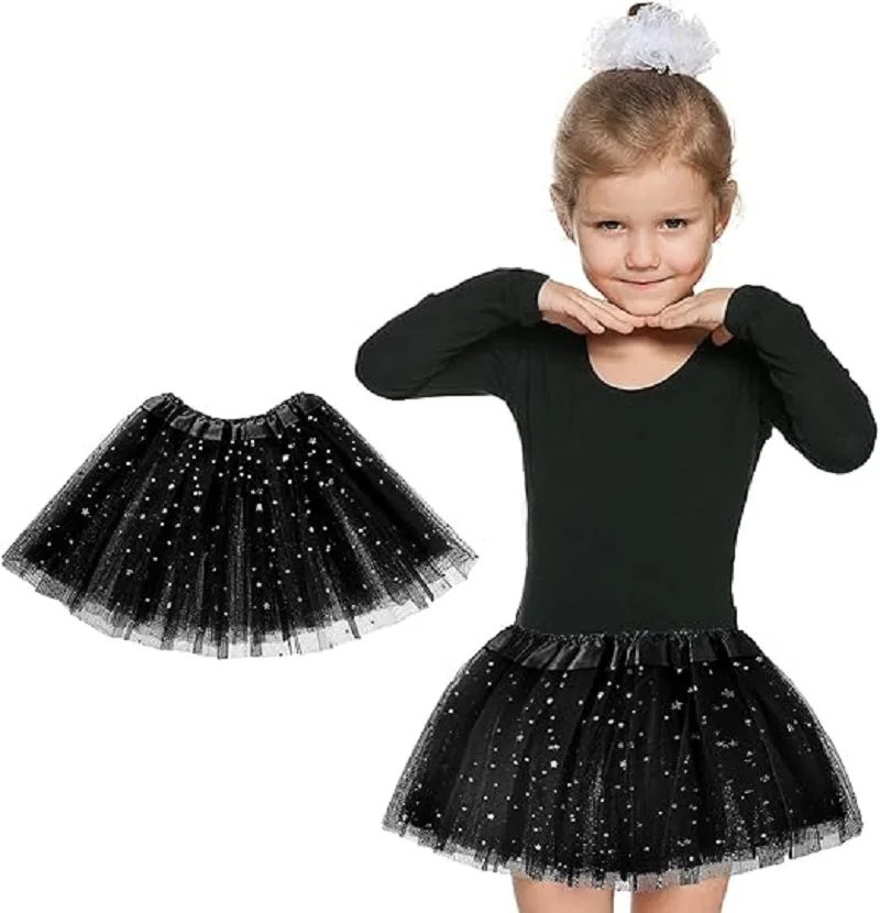 Girl LED Tutu Skirt Light Up Tutus Layered Tulle Ballet Skirt Carnival 2-8 Years Fluffy Ballet Dress Up Costume for Kids Party