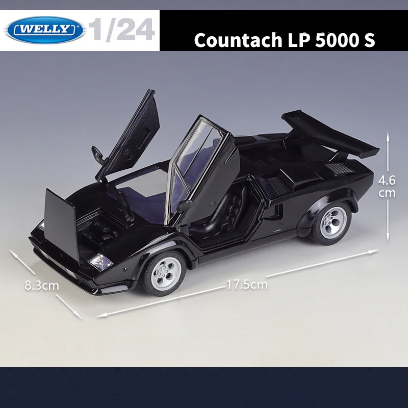 WELLY 1:24 Lamborghini LP5000S Countach Supercar Alloy Car Model Diecasts & Toy Vehicles Collect Car Toy Boy Birthday gifts