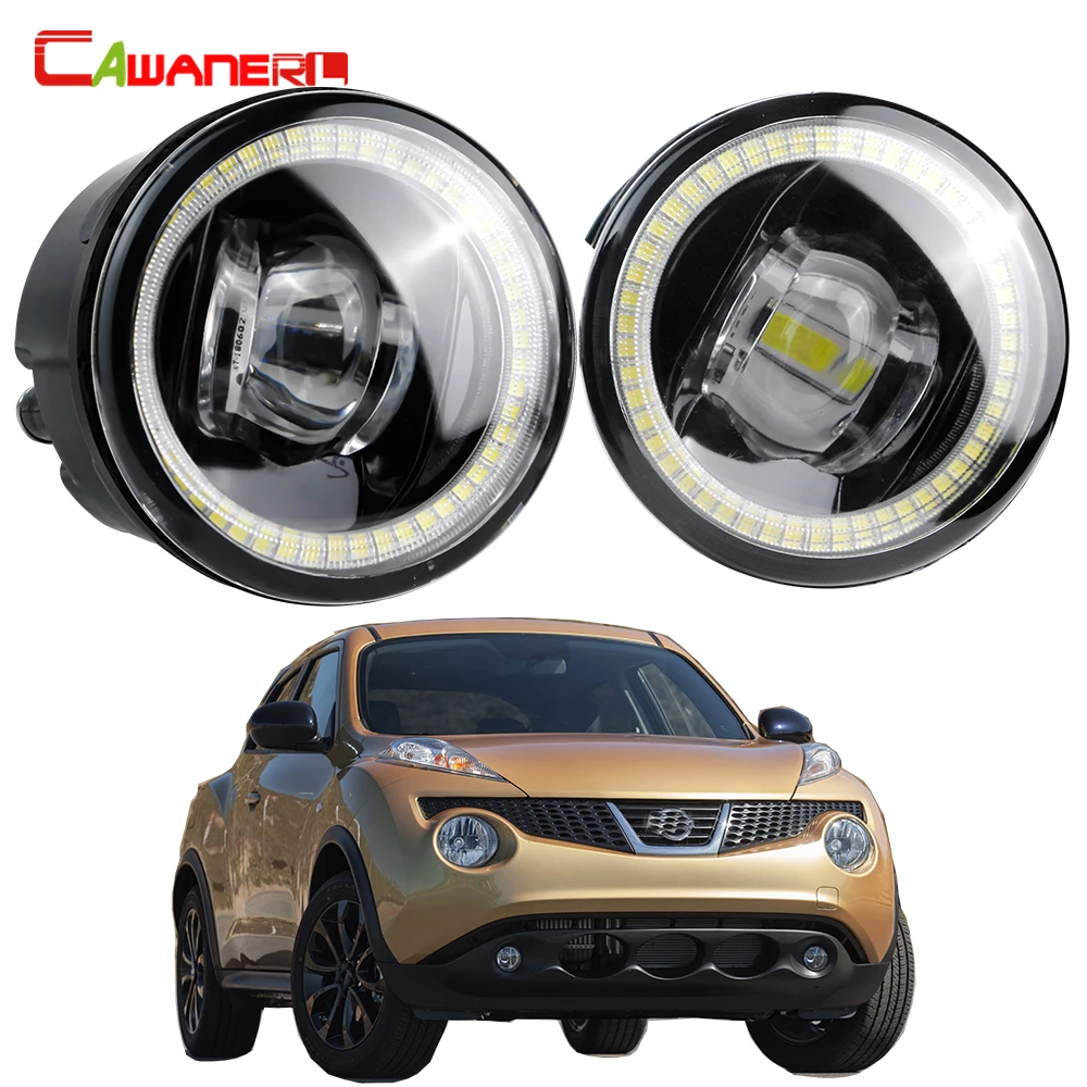 2 X LED Lens Fog Light For Nissan Juke (F15) 2010 2011 2012 2014 30W H11 Car Angel Eye Fog Daytime Running Lamp DRL