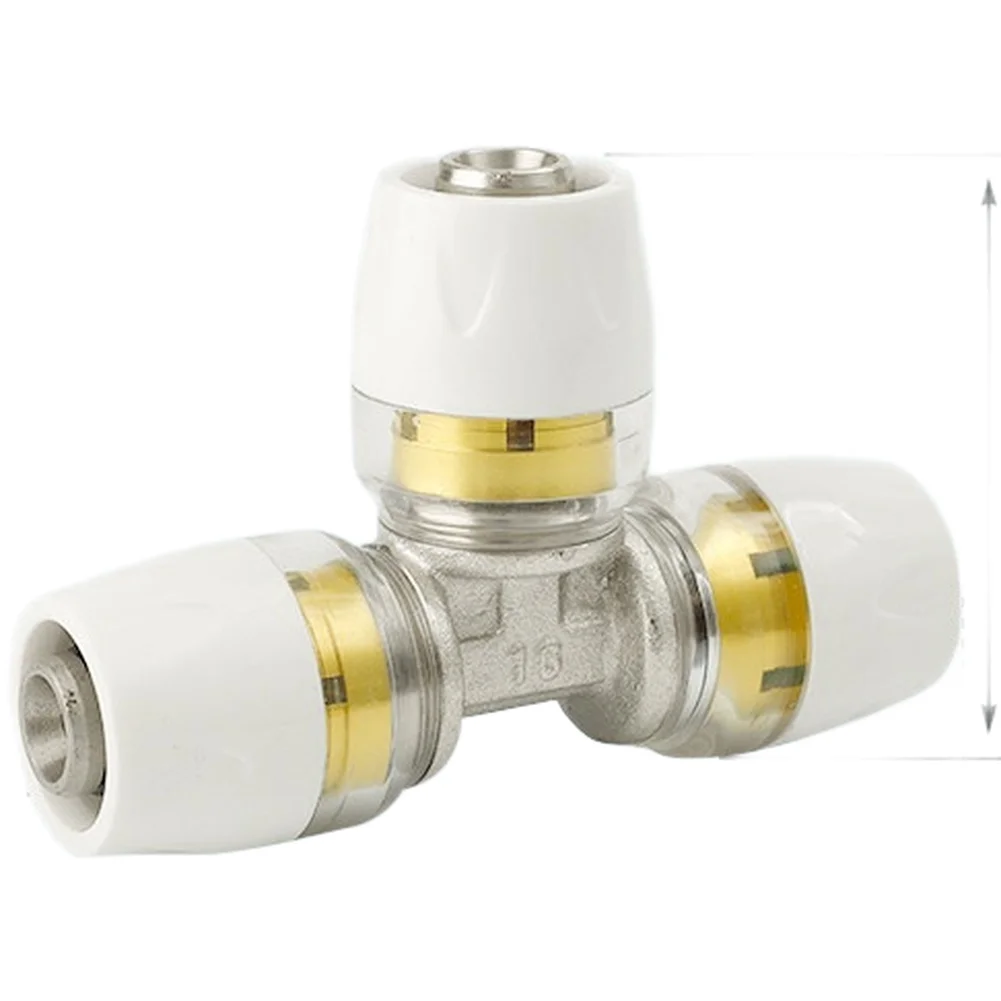 For pex Aluminum Plastic Composite Pipe Connector for Floor Heating with Dual Sealing Rings and Tool Free Assembly